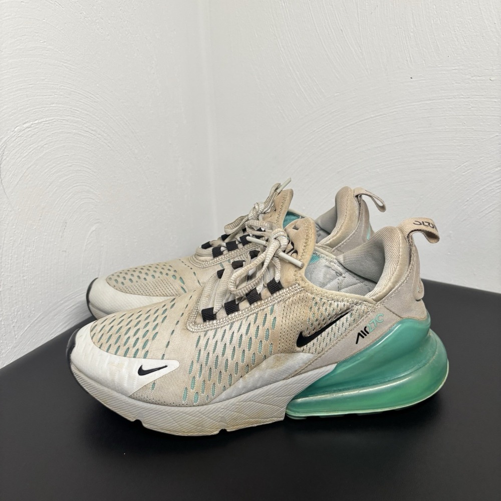 NIKE 943345-019 AIR MAX 270 PLATINUM AUROR GREY/TEAL GS SNEAKERS SIZE US 5.5Y